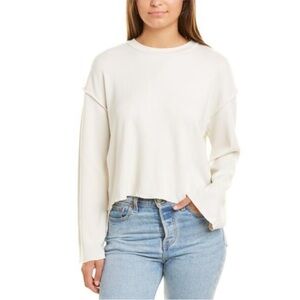 LNA Otis Long Sleeve Waffle-Knit Top